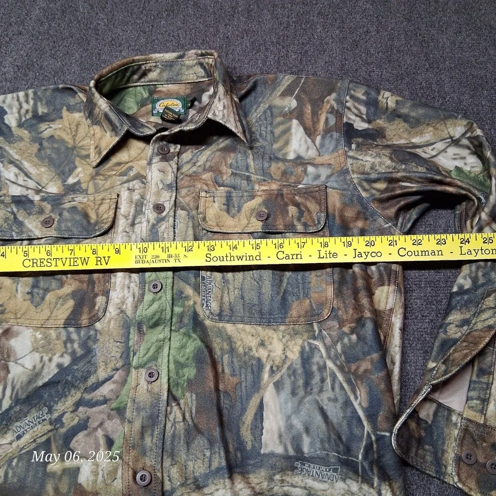 Cabelas Advantage Timber Camouflage Flannel Shirt Men‎ Size Medium